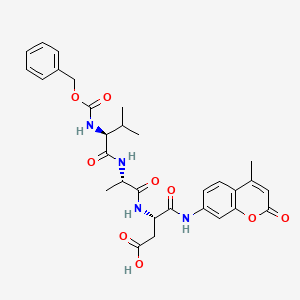 molecular formula C30H34N4O9 B10796989 Z-Val-ala-asp-amc 