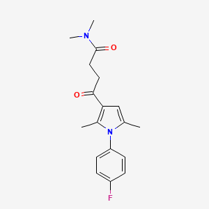 4-[1-(4-fluorophenyl)-2,5-dimethylpyrrol-3-yl]-N,N-dimethyl-4-oxobutanamide