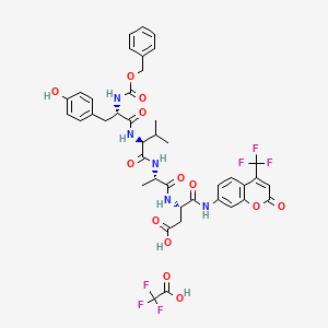 molecular formula C41H41F6N5O13 B10797077 Z-YVAD-AFC (trifluoroacetate salt) 