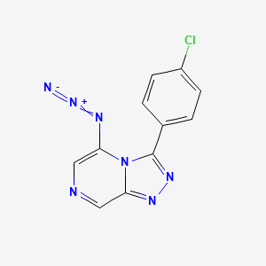 molecular formula C11H6ClN7 B10797085 5-Azido-3-(4-chlorophenyl)-[1,2,4]triazolo[4,3-a]pyrazine 