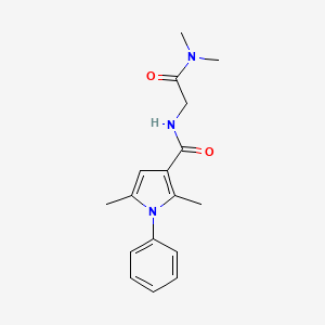 molecular formula C17H21N3O2 B10797097 N-[2-(dimethylamino)-2-oxoethyl]-2,5-dimethyl-1-phenylpyrrole-3-carboxamide 