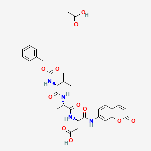 molecular formula C32H38N4O11 B10797111 Z-VAD-AMC (acetate) 