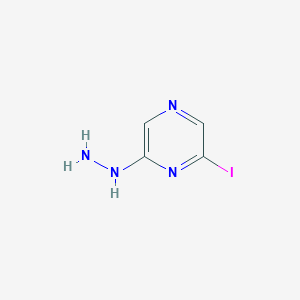 molecular formula C4H5IN4 B10797147 2-Hydrazinyl-6-iodopyrazine 