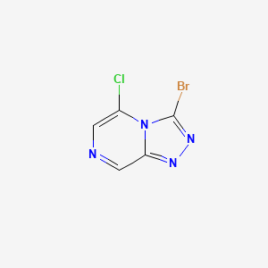 molecular formula C5H2BrClN4 B10797176 3-Bromo-5-chloro-[1,2,4]triazolo[4,3-a]pyrazine 