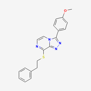 3-(4-Methoxyphenyl)-8-(2-phenylethylsulfanyl)-[1,2,4]triazolo[4,3-a]pyrazine