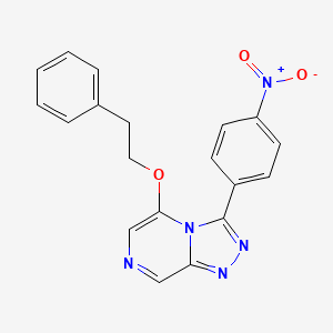 3-(4-Nitrophenyl)-5-(2-phenylethoxy)-[1,2,4]triazolo[4,3-a]pyrazine