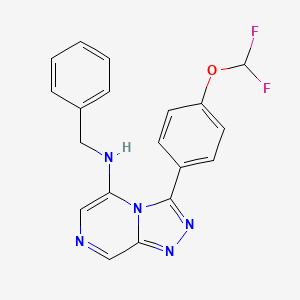 molecular formula C19H15F2N5O B10797245 N-benzyl-3-[4-(difluoromethoxy)phenyl]-[1,2,4]triazolo[4,3-a]pyrazin-5-amine 