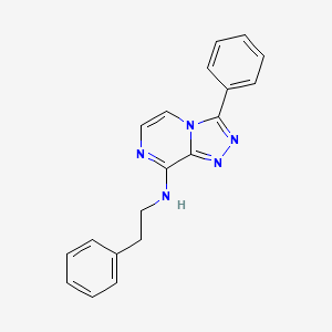 molecular formula C19H17N5 B10797246 3-phenyl-N-(2-phenylethyl)-[1,2,4]triazolo[4,3-a]pyrazin-8-amine 