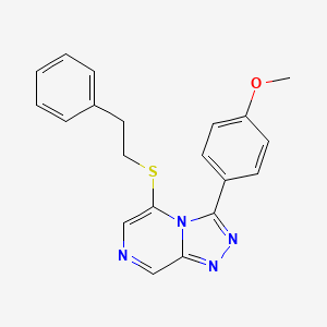 3-(4-Methoxyphenyl)-5-(2-phenylethylsulfanyl)-[1,2,4]triazolo[4,3-a]pyrazine