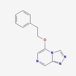 molecular formula C13H12N4O B10797260 5-(2-Phenylethoxy)-[1,2,4]triazolo[4,3-a]pyrazine 