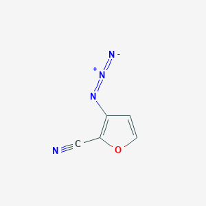 molecular formula C5H2N4O B10797262 3-Azidofuran-2-carbonitrile 