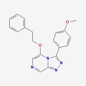 molecular formula C20H18N4O2 B10797268 3-(4-Methoxyphenyl)-5-(2-phenylethoxy)-[1,2,4]triazolo[4,3-a]pyrazine 