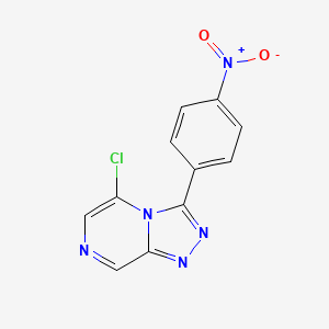 molecular formula C11H6ClN5O2 B10797306 5-Chloro-3-(4-nitrophenyl)-[1,2,4]triazolo[4,3-a]pyrazine 