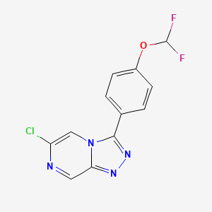 molecular formula C12H7ClF2N4O B10797308 6-Chloro-3-[4-(difluoromethoxy)phenyl]-[1,2,4]triazolo[4,3-a]pyrazine 