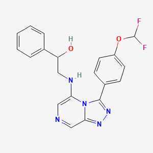 2-[[3-[4-(Difluoromethoxy)phenyl]-[1,2,4]triazolo[4,3-a]pyrazin-5-yl]amino]-1-phenylethanol