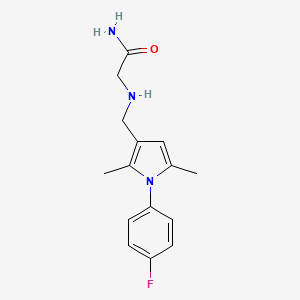 2-[[1-(4-Fluorophenyl)-2,5-dimethylpyrrol-3-yl]methylamino]acetamide