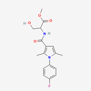 Methyl 2-[[1-(4-fluorophenyl)-2,5-dimethylpyrrole-3-carbonyl]amino]-3-hydroxypropanoate