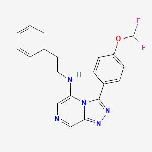 molecular formula C20H17F2N5O B10797326 3-[4-(difluoromethoxy)phenyl]-N-(2-phenylethyl)-[1,2,4]triazolo[4,3-a]pyrazin-5-amine 