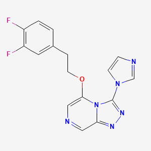 5-[2-(3,4-Difluorophenyl)ethoxy]-3-imidazol-1-yl-[1,2,4]triazolo[4,3-a]pyrazine