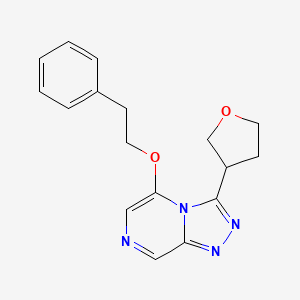 molecular formula C17H18N4O2 B10797348 3-(Oxolan-3-yl)-5-(2-phenylethoxy)-[1,2,4]triazolo[4,3-a]pyrazine 