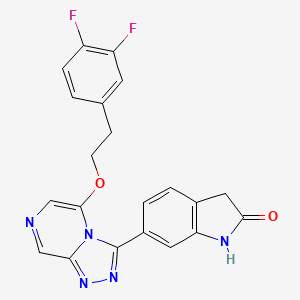 6-[5-[2-(3,4-Difluorophenyl)ethoxy]-[1,2,4]triazolo[4,3-a]pyrazin-3-yl]-1,3-dihydroindol-2-one