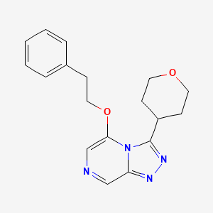 3-(Oxan-4-yl)-5-(2-phenylethoxy)-[1,2,4]triazolo[4,3-a]pyrazine