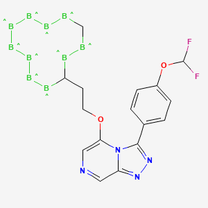 molecular formula C16H14B10F2N4O2 B10797373 CID 168315023 