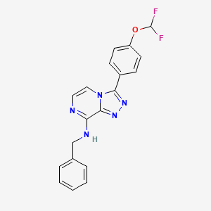 N-benzyl-3-[4-(difluoromethoxy)phenyl]-[1,2,4]triazolo[4,3-a]pyrazin-8-amine