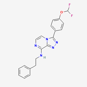 3-[4-(difluoromethoxy)phenyl]-N-(2-phenylethyl)-[1,2,4]triazolo[4,3-a]pyrazin-8-amine