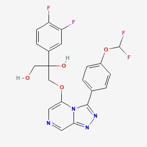 3-[[3-[4-(Difluoromethoxy)phenyl]-[1,2,4]triazolo[4,3-a]pyrazin-5-yl]oxy]-2-(3,4-difluorophenyl)propane-1,2-diol