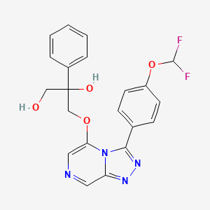 3-[[3-[4-(Difluoromethoxy)phenyl]-[1,2,4]triazolo[4,3-a]pyrazin-5-yl]oxy]-2-phenylpropane-1,2-diol