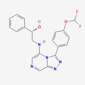 (1S)-2-[[3-[4-(difluoromethoxy)phenyl]-[1,2,4]triazolo[4,3-a]pyrazin-5-yl]amino]-1-phenylethanol