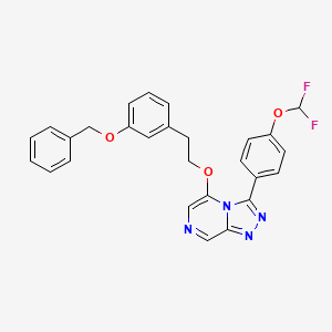 3-[4-(Difluoromethoxy)phenyl]-5-[2-(3-phenylmethoxyphenyl)ethoxy]-[1,2,4]triazolo[4,3-a]pyrazine