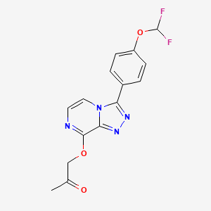 1-[[3-[4-(Difluoromethoxy)phenyl]-[1,2,4]triazolo[4,3-a]pyrazin-8-yl]oxy]propan-2-one