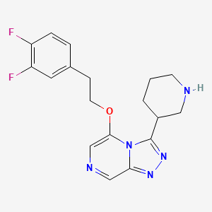 5-[2-(3,4-Difluorophenyl)ethoxy]-3-piperidin-3-yl-[1,2,4]triazolo[4,3-a]pyrazine