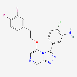 2-Chloro-5-[5-[2-(3,4-difluorophenyl)ethoxy]-[1,2,4]triazolo[4,3-a]pyrazin-3-yl]aniline