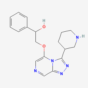 1-Phenyl-2-[(3-piperidin-3-yl-[1,2,4]triazolo[4,3-a]pyrazin-5-yl)oxy]ethanol