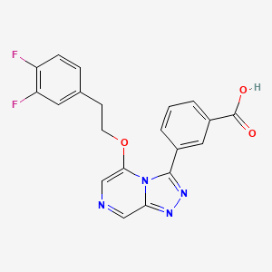 3-[5-[2-(3,4-Difluorophenyl)ethoxy]-[1,2,4]triazolo[4,3-a]pyrazin-3-yl]benzoic acid