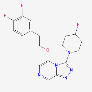 5-[2-(3,4-Difluorophenyl)ethoxy]-3-(4-fluoropiperidin-1-yl)-[1,2,4]triazolo[4,3-a]pyrazine