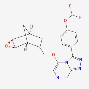 3-[4-(difluoromethoxy)phenyl]-5-[[(1R,2R,4S,5R)-3-oxatricyclo[3.2.1.02,4]octan-6-yl]methoxy]-[1,2,4]triazolo[4,3-a]pyrazine