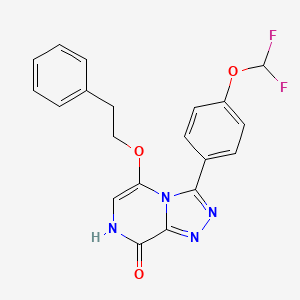 3-[4-(difluoromethoxy)phenyl]-5-(2-phenylethoxy)-7H-[1,2,4]triazolo[4,3-a]pyrazin-8-one