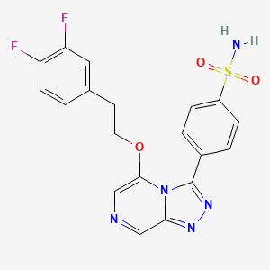 4-[5-[2-(3,4-Difluorophenyl)ethoxy]-[1,2,4]triazolo[4,3-a]pyrazin-3-yl]benzenesulfonamide