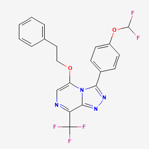 3-[4-(Difluoromethoxy)phenyl]-5-(2-phenylethoxy)-8-(trifluoromethyl)-[1,2,4]triazolo[4,3-a]pyrazine