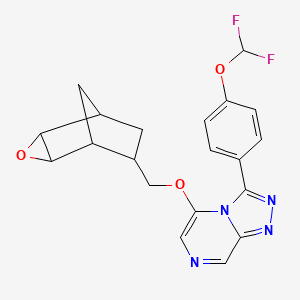 3-[4-(Difluoromethoxy)phenyl]-5-(3-oxatricyclo[3.2.1.02,4]octan-6-ylmethoxy)-[1,2,4]triazolo[4,3-a]pyrazine