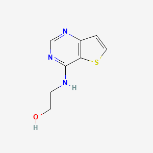 molecular formula C8H9N3OS B10797542 2-(Thieno[3,2-d]pyrimidin-4-ylamino)ethan-1-ol 