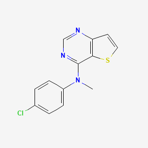 molecular formula C13H10ClN3S B10797566 N-(4-chlorophenyl)-N-methylthieno[3,2-d]pyrimidin-4-amine 