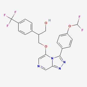 3-[[3-[4-(Difluoromethoxy)phenyl]-[1,2,4]triazolo[4,3-a]pyrazin-5-yl]oxy]-2-[4-(trifluoromethyl)phenyl]propan-1-ol