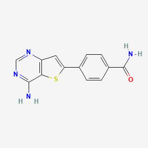 molecular formula C13H10N4OS B10797589 4-(4-Aminothieno[3,2-d]pyrimidin-6-yl)benzamide 