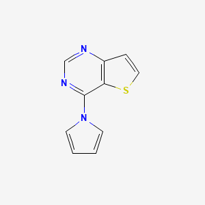 molecular formula C10H7N3S B10797592 4-Pyrrol-1-ylthieno[3,2-d]pyrimidine 