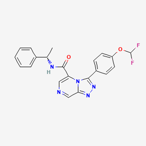 3-[4-(difluoromethoxy)phenyl]-N-[(1S)-1-phenylethyl]-[1,2,4]triazolo[4,3-a]pyrazine-5-carboxamide